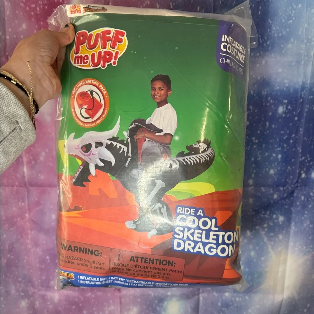 Boys skeleton dragon costume size 7-10
